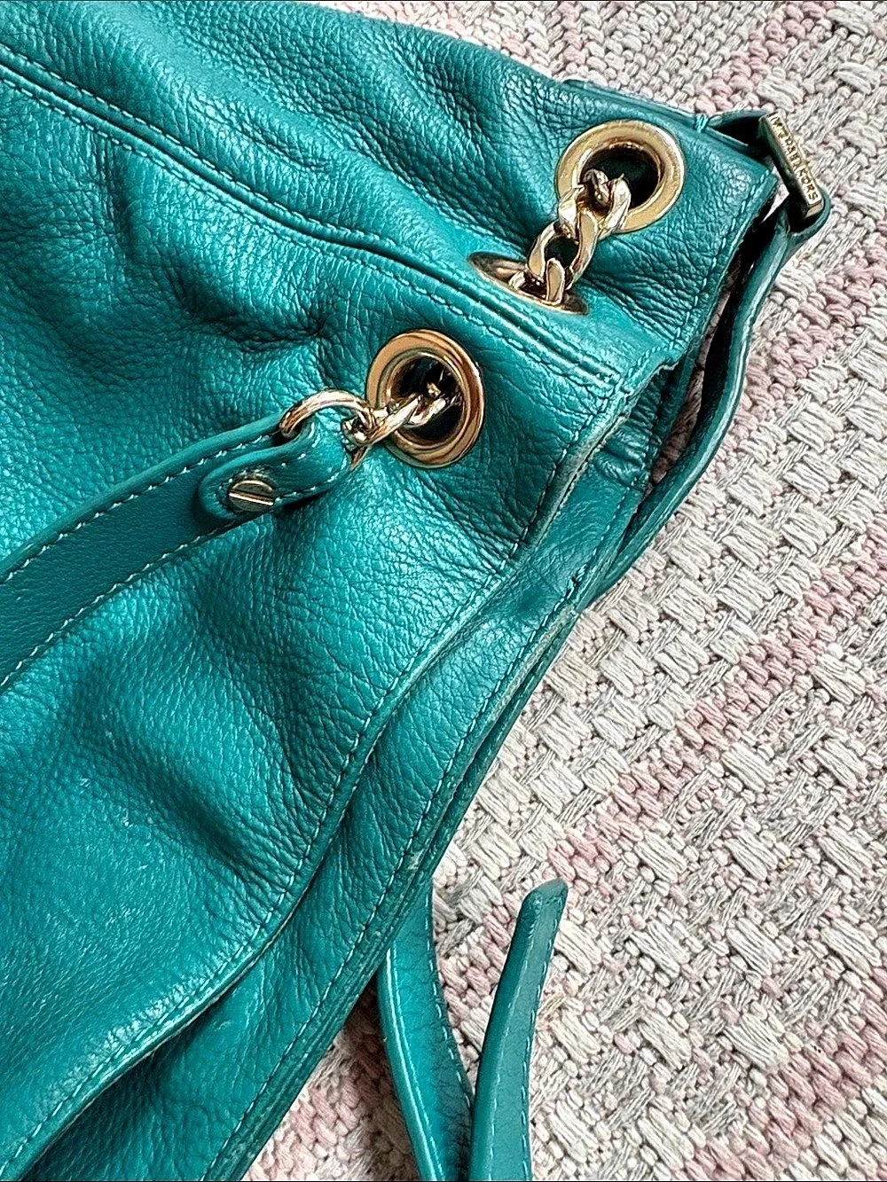 Michael Kors Nolita Large Hobo Bag Leather Teal